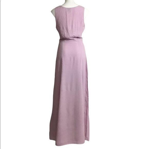 Privacy Please Lavender Lilac Purple Byron Cutout Slit Maxi Dress Size Medium - Picture 4 of 11